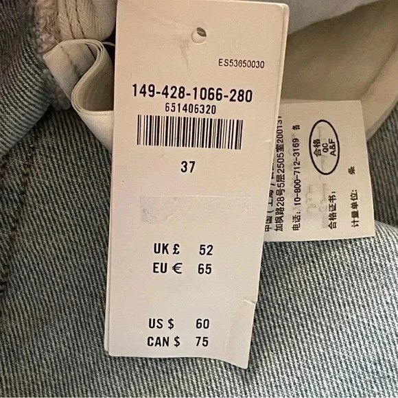 NWT Abercrombie & Fitch Women's Size 37 The 4" Mom Short High Rise Plus Size NEW - Picture 3 of 7